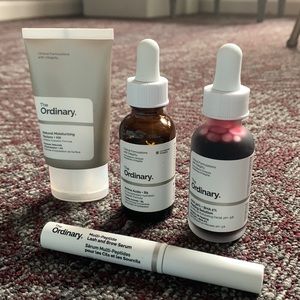 The ordinary Fans! Amino acids, lash and brow serum and bottle of aha